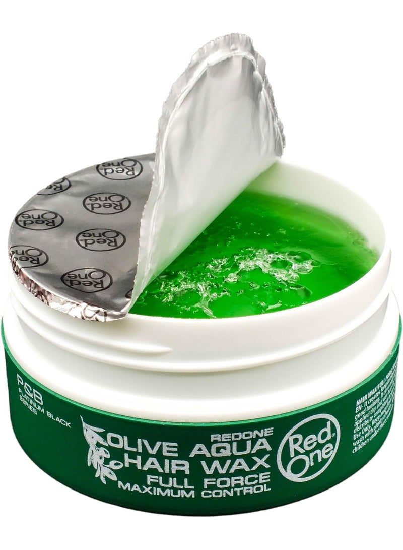 Redone Hair Styling Aqua Hair Wax Olive 150ml | Full Force | Maximum Control | Olive Scent - Image 3